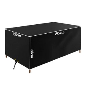 Abdeckung Gartenmöbel, 420D Gartenmöbel Abdeckplane Wasserdicht Winterfest, 195x95x68cm Outdoor Schutzhülle Für Garten Balkon Gartentisch Lounge Möbel