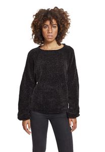 Urban Classics Ladies Oversize Chenille Sweater TB2354, color:black, size:4XL