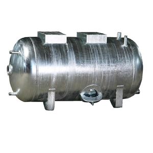 Druckbehälter 100 bis 300L 6 bar liegend Druckkessel verzinkt für Hauswasserwerk : Volumen - 200 L
