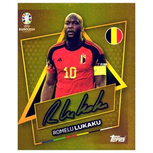 Topps UEFA EURO 2024 Fußball EM Sammelsticker - Gold Signature Sticker - Romeul Lukaku