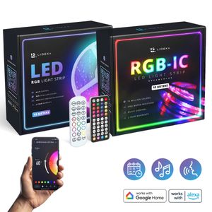 Lideka® - LED strip telefoon bestuurbaar - RGBIC 10M + RGB 15M