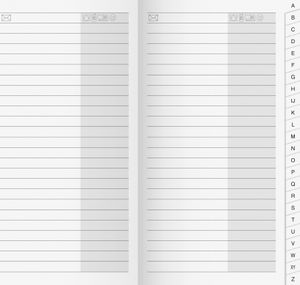 rido/idé 7045790 Adress-Registerheft (für Taschenkalender/Plankalender/Sichtkalender, 87 x 153 mm, Karton-Umschlag)