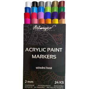 Artmagico akrylový popisovač se středním hrotem (2 mm) 24 ks