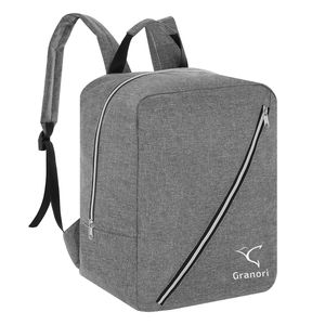 Handgepäck Rucksack 40x30x25 cm ideal als Reisetasche für Flüge mit z. B. Eurowings in silber-grau
