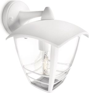 Philips myGarden Kinkiet Creek 60 W E27 bez żarówki, Oświetlenie zewnętrzne ścienne, Biały, Metal, IP44, Ogród, Patio, I