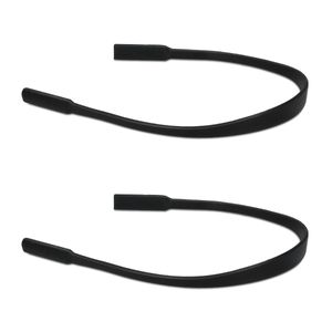 kwmobile Antirutsch Brillenband für Brillenbügel Set - 2x Silikon Sportband für Brille - Schwarz - Länge: 21 cm