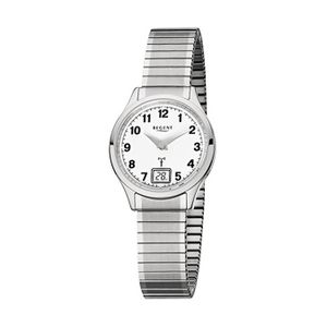 Regent Edelstahl Damen Uhr FR-210 Funkuhr Armband silber D2URFR210