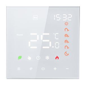 Smart Thermostat, Sprachsteuerung, für 16A Elektroheizung, Digital LCD Programmierbares Raumthermostat Thermostat Wandthermostat Unterputz Fußbodenheizung, kompatibel mit Amazon Google Home