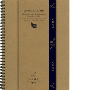 Lana Livre de Dessin Zeichenbuch - 150 g/m² - DIN A5 - 50 Blatt