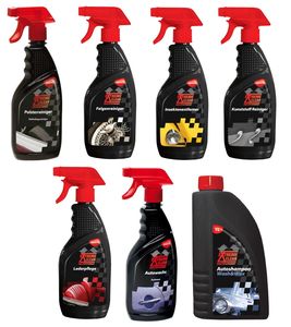 Extreme Clean Autopflege Set Auto Reiniger Felgen Shampoo Wachs Leder Polster, Produkt:Autoshampoo