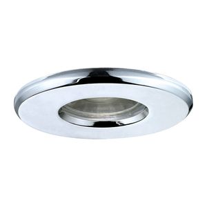 Eglo LED Einbauleuchte IGOA Ø85mm starr Chrom IP44 3,3W GU10 240lm warmweiß 3000K