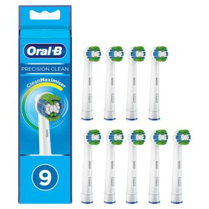 Oral-B Precision Clean CleanMaximiser, 9 Stück Aufsteckbürsten (Indikator-Borsten, optimale Reinigung, Bürsten-Wechsel-Anzeige)