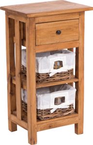 TELEFONTISCH "RATTAN 70" | 70x38x28cm (VxŠxH), mahagón | Farba: 01 natural-vintage