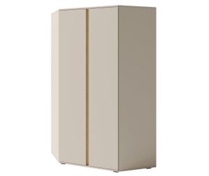 Eckkleiderschrank 95X195X95 Cm Luca Lc2 Schrank 2 Türiger Eckschrank Sandbeige/Eiche Geölt