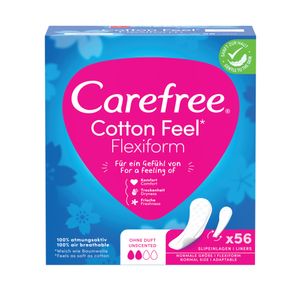 Carefree Slipeinlagen - Cotton Feel Flexiform ohne Duft - 280 St. (5x 56er-Pack)