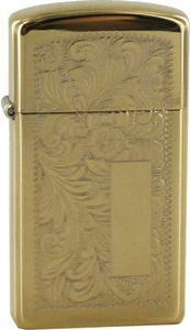 Zippo Slim Venetian High Polished Messing Leichter Zippo Slim Venetian High Polished Messing Leichter