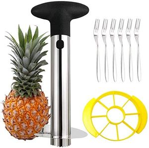 Ananasschneider Edelstahl,Premium Ananas-Entkerner Schneider,Ananas Core Entferner Werkzeug für Home,spülmaschinengeeignet