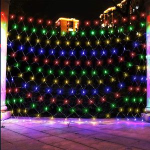 6X4M 880LEDs Lichternetz 8 Modi Wasserdicht Lichterkette für Innen Außen Weihnachten Hochzeit Party Garten Deko, Bunt