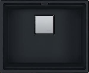 FRANKE Unterbauspüle KUBUS 2 KNG 110-52 in BLACK MATT mit Druckknopfventil / Fragranit