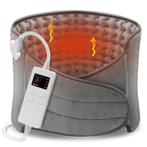 Heizkissen Elektrisch für Bauch und Rücken, Heizgürtel mit 6 Temperaturstufen & Abschaltautomatik, Wärmegürtel mit verstellbarem Band und Klettverschluss