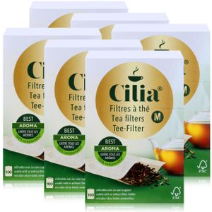 CILIA® Teefilter 100Stk. Grösse M mit/ohne Halter verwendbar ( 6er Pack )