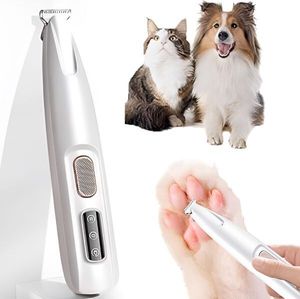 Presný vodotesný USB zastrihávač chlpov pre domáce zvieratá IPX4, zastrihávač na starostlivosť o domáce zvieratá s LED displejom a čistiacou kefkou - PAWTRIMI