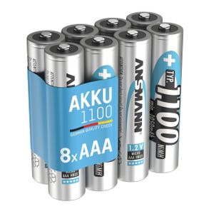 ANSMANN Micro AAA Akku Typ 1100mAh NiMH hochkapazitive Akkubatterie 8er Pack