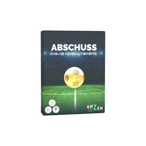 ANZEN ABSCHUSS - Das Live Fussball Trinkspiel | Kartenspiel | passend zu Bundesliga bis Kreisliga Spielen + Champions League + EM-WM im TV | Fanartikel | Geschenk für Männer | Geschenke Fußballfan