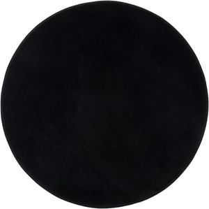 Rio Badteppich Premium Microfaser rutschfest Badmatte 110 cm rund - schwarz (99)