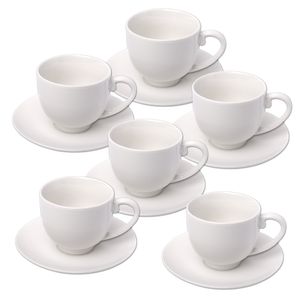 Schramm® Espressotassen Set 12-teilig 6 Espresso Tassen mit 6 Untertassen 100ml  Espressotassenset Kaffee Tassen Tasse Set