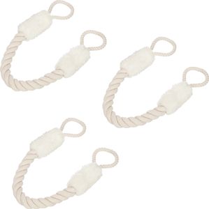 relaxdays Türkordel Klemmschutz 3er Set weiß