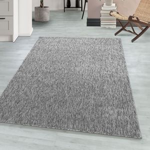Teppium Schlingenteppich Kettelteppich Kurzflor Teppich Flachgewebe Meliert hellgrau, Maße:200 cm x 290 cm, Form: Rechteckig