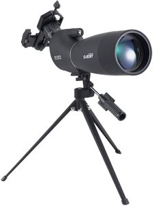 Svbony SV28 Monokulare Ferngläser, 25-75x70 Spektiv mit Stativ, HD BAK4 Prisma FMC Objektiv Spektiv mit Telefonadapter für Zielschießen, Teleskop & Zubehör
