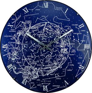 NexTime Milky Way Dome Wanduhr 35 cm Uhr Clock Weltall leuchtet bei Dunkelheit