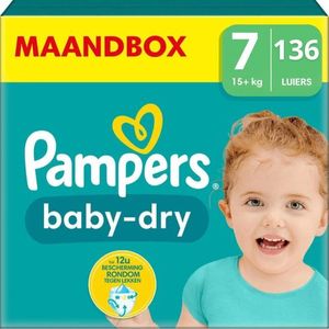Pampers Baby Dry Windeln, Größe 7 – 136 Windeln, Monatsbox