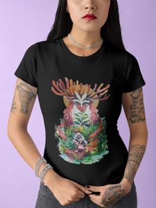 Dámské organické tričko Princess Mononoke Forest God Shirt Geek Otaku Anime Manga Geek Nerd Otaku Shirt Merch
