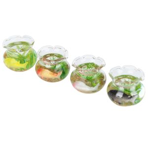 Dollhouse Fish Bowl, Miniature Glass Goldfish Bowl, Miniature Dollhouse Fish Bowl, Mini Dollhouse Glass Fish Tank, 1:12 Scale Dollhouse Goldfish Bowl, Dollhouse Goldfish Bowl