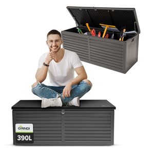 Gartenbox - Kissenbox - Auflagenbox - Truhe mit Deckel 390 L Aufbewahrungsbox