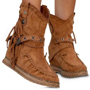 Damen Stiefel Cowboystiefel Western Boots Stiefeletten Eliza Braun Gr.38