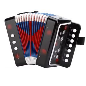 Kinderakkordeon – Spielzeuginstrument – Musikinstrument für Kinder – 2-Bass – 7 Töne – Schwarz