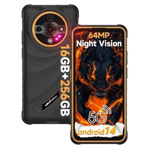 Ulefone Armor X31 Pro 5G Outdoor Handy 16GB+256GB/2TB Android 14 Rugged Smartphone 120Hz 6,56" FHD+ 64MP+25MP Nachtsicht 6050mAh IP68/NFC/OTG, Orange