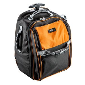 NEO TOOLS Werkzeugrucksack Werkzeugtasche Rucksack Handwerker - 35,5 x 24,5 x 25 cm auf Rädern