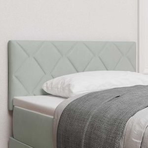 čelná doska LED vidaXL v svetlosivej farbe s dizajnom kosoštvorcov, 90 cm, zo zamatu