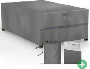 SANZARO Abdeckung Gartenmöbel Winterfest - 600D Oxford, Schwerlast 320g, Schutzhülle für Gartentisch Sitzgruppe Balkonmöbel - 213x132x70cm