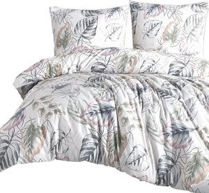 Bettwäsche, dicker, warmer Flanell, 100% Baumwolle 200x220cm 31505-1 Blätter