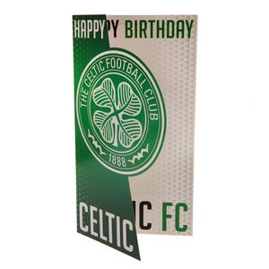 Celtic FC - Narozeninové přání TA11259 (22 cm x 12 cm) (Zelená/bílá)