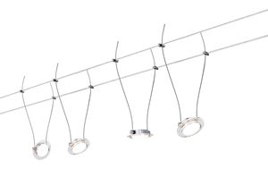 Paulmann Seils Set inkl. LED Leuchten Twist 4x4W LED Coin 941.16 Wire Set Lampe Leuchte