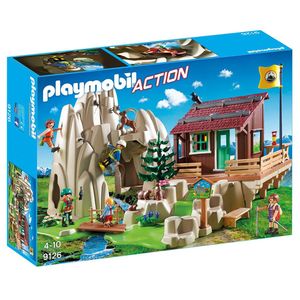 Playmobil Kletterfels mit Berghütte