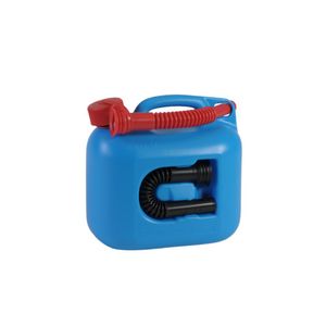 Kraftstoff-Kanister PREMIUM (UN) 5 L blau, UN-Zulassung, HDPE, rotes Zubehör VPE: 12