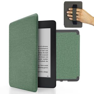 MyGadget Hülle für Amazon Kindle Paperwhite 7. Generation (bis 2017 - 6 Zoll) mit Handschlaufe & Auto Sleep | Wake Funktion - Flip Case in Türkis